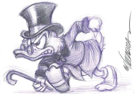 Uncle $crooge - Original Sketch - Vizcarra - Art original | Catawiki