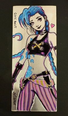 Jinx original art by Nathan Szerdy on 4oz Silver Piece | Raremarq (Buy It Now)