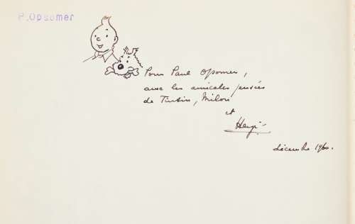 * Hergé - Dédicace:... | * Hergé - dédicace: Tintin au Tibet. Edition originale... | Tessier Sarrou