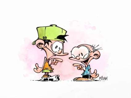 Midam | Kid Paddle, illustration Ã  l’encre de Chine et Ã … | Banque Dessinée