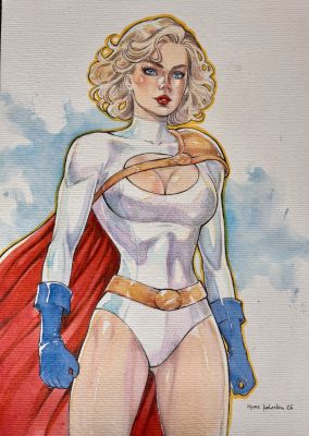 Marc Holanda | Power Girl Illustration 9x12 | Raremarq (Buy It Now)