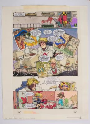 Lot 26 - 2000 AD Prog #1141 The Balls Brothers Episode 1 Colour Story Pages (Fleetway, 1999) Total 6 Pages | Stanley Gibbons Baldwin’s