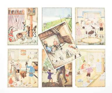 RIEMERSMA, ELLA (1903-1993). (1) TEN ORIGINAL DRAWINGS FOR CHILDREN’S BOOKS | Zwiggelaar Auctions