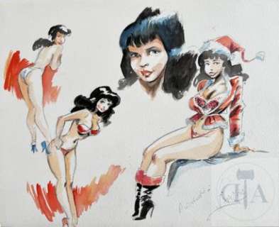 Jaap/Betty Page. Dessin original representant la jolie… | Dagoty