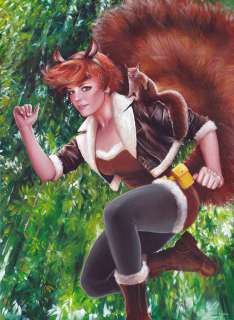 Fred Ian - Squirrel Girl Marvel Unbound Upper Deck #25 Trading Card Art