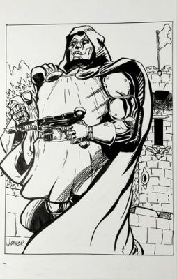 Dr. Doom Hand Drawn Art 11 inch X 17 Inch By Javier Lugo | eBay US (Buy It Now)