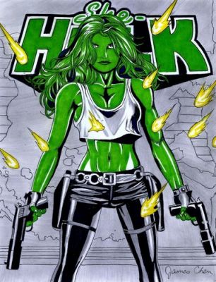 SHE-HULK # 26 COVER RECREATION ORIGINAL COLOR ART ON CARD STOCK BY JAMES CHEN | eBay US (Buy It Now)