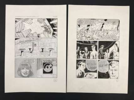 Martin Mystere & Nathan Never #2 - Vercelli - 2x tavola originale - Page volante - (2001) | Catawiki