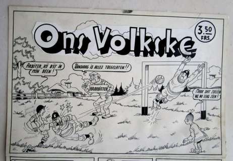 Willy Vandersteen - originele pagina - De vrolijke bengels - Ons volkske - (1953) | Catawiki