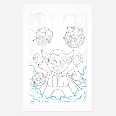 Lot 308 - Christopher Uminga, Garbage Pail Kids vs. Mad Balls #1 Cover Original Art (Dynamite Entertainment, 2022) | Landry Pop Auctions
