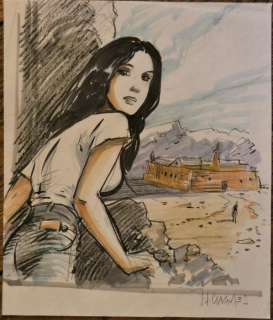 Ella Mahé T3 - Crayonné original rehaussé d’aquarelle - projet couverture tome 3 | Catawiki