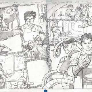 Avenging Spider-Man 15.1, Page 4-5 Peter Parker and Doctor Octopus - Paco Medina (2013)