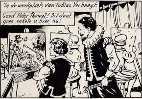 Rubens - Kunstenaar en diplomaat - Originele pagina - stroken genummerd 17 t/m 20 - EO - (1959/1960) | Catawiki