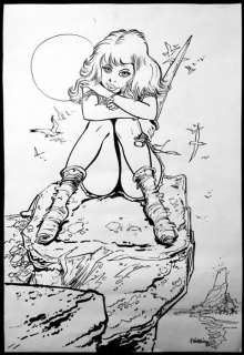 Walthéry - Originele tekening op groot formaat - Natasja / Natacha | Catawiki