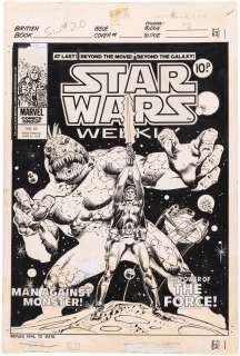 STAR WARS WEEKLY #20 COMIC BOOK COVER ORIGINAL ART BY TONY DeZUNIGA. | Hake’s