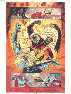 John Kalisz, Mark Pajarillo, Walden Wong - Jla #33 P.17 Color Guide Art - Orion And Steel Action Splash - 1999