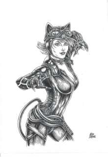 Catwoman - DC Comics - Original Drawing - DIN A3 - Mike Ratera - Art de crayon | Catawiki