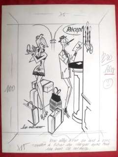 Badert, Albert-Georges - 10x Dessin original - Ici Paris - (années 1950) | Catawiki