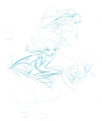 Dave Bullock 2 LOT Hand-Drawn Comic Illustrations for Covers and Book DC L19 | Charles Scott Gallery