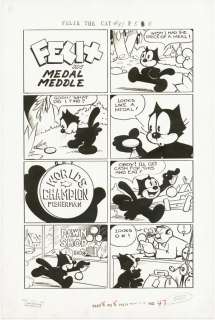 107: Messmer Felix #47 8pgs 1954 original comic art | Russ Cochran
