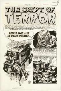 144: Davis Vault #27 splash 1952 original comic art | Russ Cochran