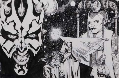  - Star Wars: Episode I - The Phantom Menace illustration by John Stanisci.