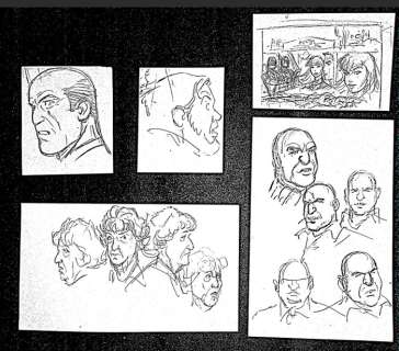 Berthet, Philippe - 5x Crayonné original  - Etudes de personnages | Catawiki