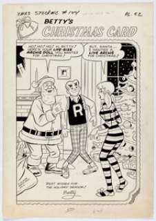 Dan Decarlo | Archie Giant Series Magazine #144 Complete 1-Page Story "Betty’s Christmas Card" Original Art (Archie Comics, 1967). | Heritage