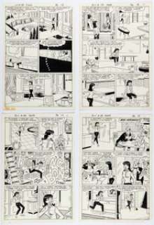 Dan DeCarlo and Rudy Lapick Archie’s Girls Betty and Veronica #150 Partial Story "Lonely Luxury" Original Art Grou... (Total: 4 Original Art) | Heritage