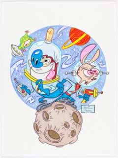 Stephanie Gladden - Ren and Stimpy Illustration Original Art (2021)....