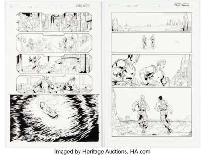 Robert Atkins and Clayton Brown - G.I. Joe #1 Story Pages 4-5 Original Art (IDW, 2009).