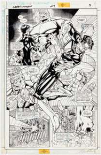 Chris Batista and John Lowe - Green Lantern #107 Story Page 3 Original Art (DC, 1998)....