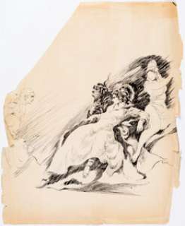 Roy G. Krenkel | Royal Confrontation Unfinished Original Art (c. 1950s).... | Heritage