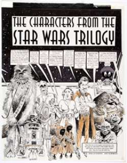 Brogan, Walter | Walter Brogan Cracked Monster Party #36 Star Wars Trilogy Double Page Splash Original Art (Globe Communications Co... (Total: 2 Original Art) | Heritage