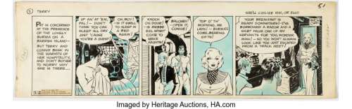 Caniff, Milton | Milton Caniff Terry and the Pirates Daily Comic Strip Original Art dated 3-2-36 (Chicago Tribune-N.Y. News Syndica... | Heritage