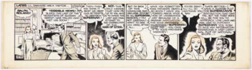 Burnley, Jack | Jack Burnley Superman #879 Daily Comic Strip Original Art dated 11-3-1941 (McClure Newspaper Syndicate, 1941). ... | Heritage