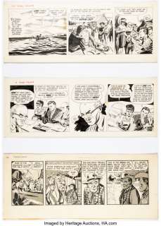 Belfi, John - John Belfi and Joe Certa Straight Arrow and Russell Wallace Daily Comic Strips Original Art Group of 3... (Total: 3 Original Art)