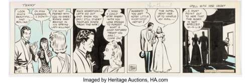 Caniff, Milton | Milton Caniff Terry and the Pirates Daily Comic Strip Original Art dated 7-6-40 (N.Y. News Syndicate, 1940).... | Heritage