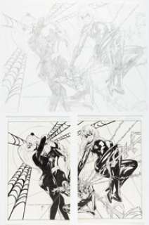 Hawbaker, Samuel Clarke - Samuel Clarke Hawbaker and Bob Almond Amazing Spider-Man #194 "One-Minute-Later" Wraparound Cover Original Art Gro... (Total: 3 Original Art)