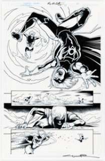 DC Artist - Ray McCarthy Supergirl #29 [Yildiray Cinar printed blue lines] Story Page 10 Original Art (DC, 2014)....