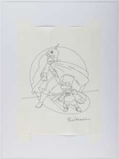 Morrison, Bill - Bill Morrison Simpsons Comics and Stories #1 Radioactive Man Meets Bartman Poster Original Art (Welsh Publishing G...