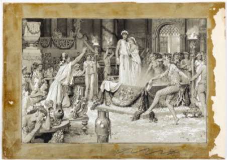 Matania, Fortunino | Fortunino Matania "Petronius Condemned to Die" Illustration Original Art (1935).... | Heritage