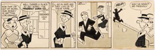 Hansen, Pete - Pete Hansen Lolly Daily Comic Strip Original Art dated 12-23-57 (Chicago Tribune, 1957) ...