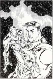 Grant, Keron - Keron Grant and Bob Layton Iron Man #44 (389) Unpublished Cover Original Art (Marvel, 2001)....