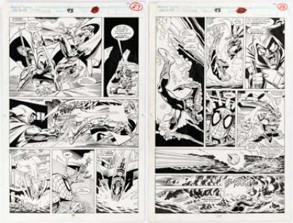 Saviuk, Alex | Alex Saviuk and Bob McLeod Web of Spider-Man #93 Story Pages 19-20 Original Art (Marvel, 1992).... (Total: 2 Original Art) | Heritage