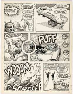 Shelton, Gilbert | Gilbert Shelton and Tony Bell Drag Cartoons #38 Wonder Wart-Hog Story Page 5 Original Art (Millar Publishing Compa... | Heritage