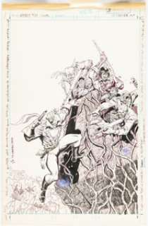 Frenz, Ron - Ron Frenz and Timothy Truman Airboy #35 Cover Original Art (Eclipse, 1988)....