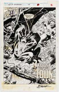 Saviuk, Alex | Alex Saviuk and Keith Williams Web of Spider-Man #78 Splash Page 2 Original Art (Marvel, 1991).... | Heritage