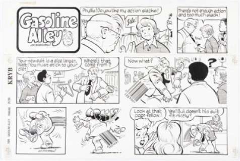 Scancarelli, Jim - Jim Scancarelli Gasoline Alley Sunday Comic Strip Original Art dated 10-6-1991 (Tribune Media, 1991)....