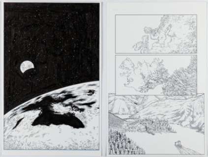 Unidentified Alternative Art Comic Artist | Chris Dreier [Gianluca Pagliarani printed blue lines] Wolfskin: Hundredth Dream #1 Complete 22-Page Story Original... (Total: 22 Original Art) | Heritage